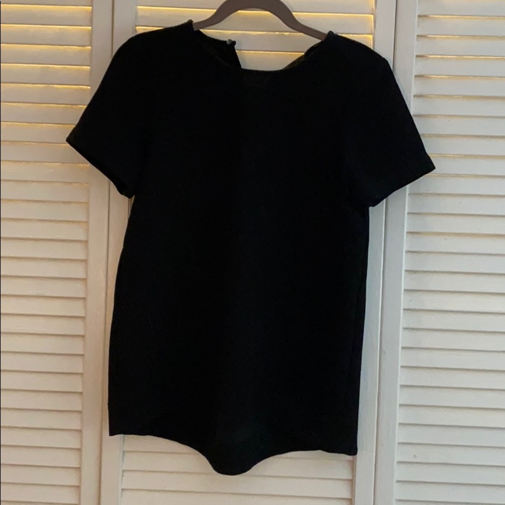 Madewell Oversized Crepe Black Tee